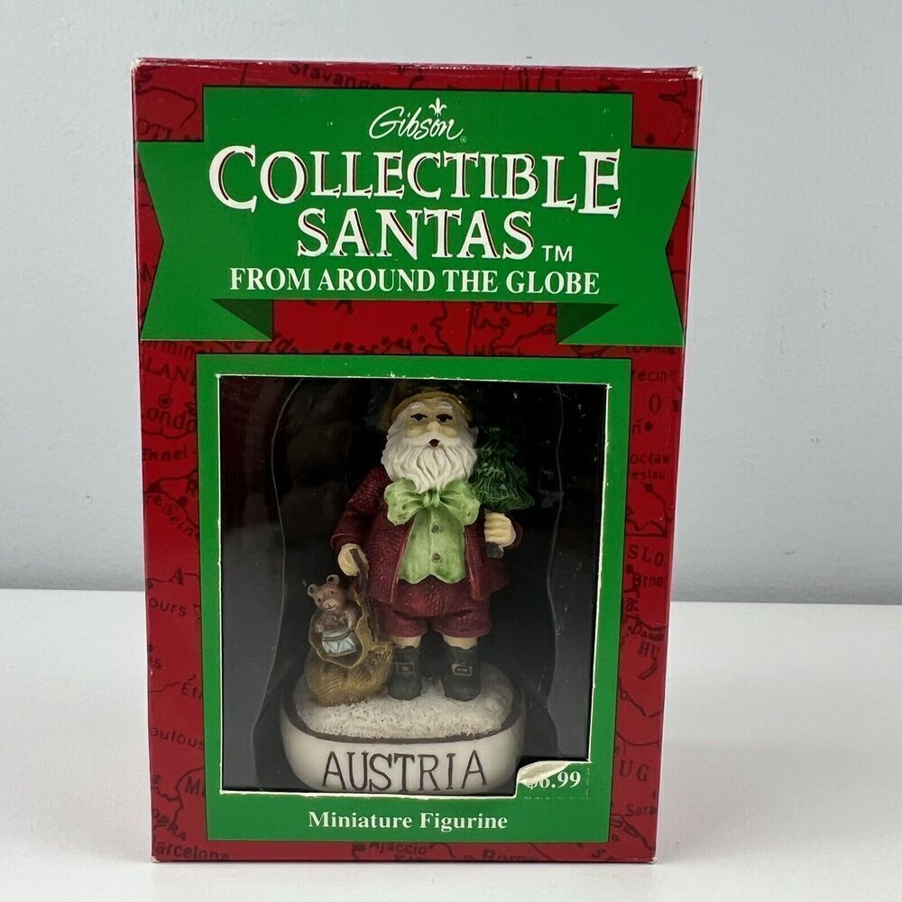 Gibson Collectible Santas From Around The Globe - Austria- 3” With Box